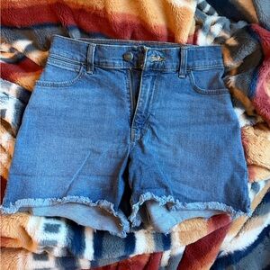 Wrangler High Waisted Blue Denim Shorts